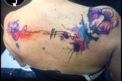 Watercolour Abstract Cover-up. Inkhaus Tattoo.