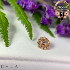 BVLA 14 Karat Rose Gold Afghan w/ Clear CZ.