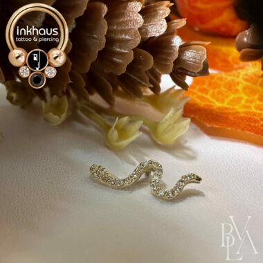 BVLA 14 Yellow Gold Mamba Snake w/ Genuine Diamonds.