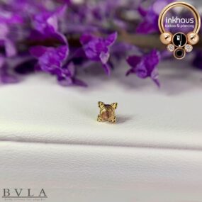 BVLA 14 Karat Yellow Gold Mini Kandy w/ Genuine Oregon Sunstone.