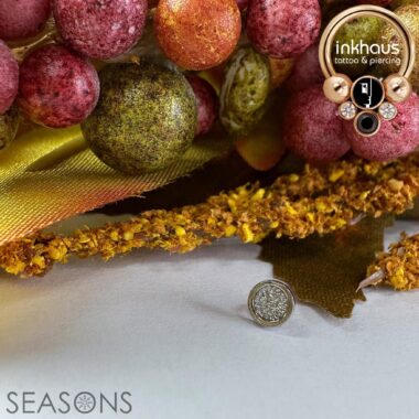 Seasons Handmade 14 Karat White Gold Hammered Disc.