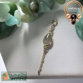 Hialeah Fine Jewellery 14 Karat Yellow Gold Star Bright Charm w/ genuine Labradorite.
