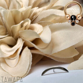 Tawapa 14 Karat White Gold Solid Curve.