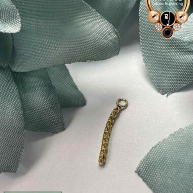 Hialeah Fine Jewellery 14 Karat Yellow Gold Tinsel Tassel Charm.