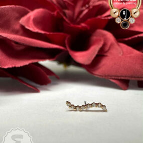 Ember 14 Karat Yellow Gold 'Wisp' w/ White CZs.