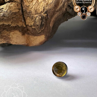 Peoples Jewelry 5mm titanium genuine rose cut Citrine.