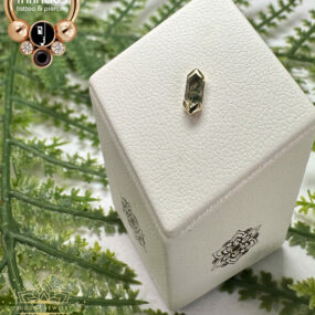 Buddha 14 Karat Yellow Gold Mystic w/ Moss Agate.