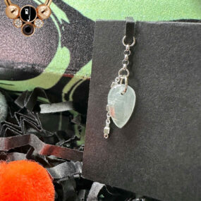 Hialeah Fine Jewellery 'If Outer Space Was Heaven' Charm w/ genuine Pear Grey Moonstone.