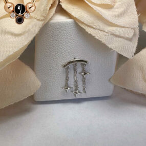 Modern Mood 14 Karat White Gold Orion Star Dangle.