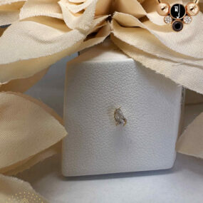 Buddha 14 Karat Yellow Gold Occasion w/ White CZ.